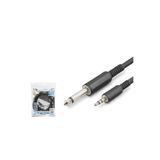 HADRON Hdx1077 6.5Mm To 3.5Mm Kablo Enstrüman Gitar 3M Siyah