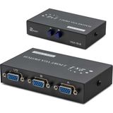 Hadron HDX1280 VGA Switch Toplayıcı 2 Giriş 1 Çıkış Düğmeli Geçiş - Siyah