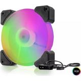 Hadron HDX1518 12CM Kasa Fanı Performans 4pin Rgb Siyah (Kdo) - Çok Renkli