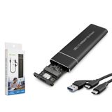 Hadron Hdx1769 Ssd Kutu Type-C3.1 + Usb3.0 Nvme M2 Chip Jms581d Siyah