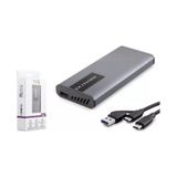 Hadron Hdx1780 Ssd Kutu Type-c3.1 + Usb3.0 Nvme + Ngff M2 Alüminyum + Plastik Chip Rtl9210b Rgb Gri