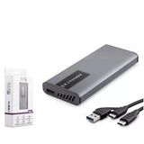HADRON HDX1781 SSD KUTU TYPE-C3.1 + USB3.0 NGFF ALİMÜNYUM + PLASTİK M2 CHIP RTL9201R RGB GRİ