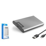 Hadron HDX1782 Sata3 2.5" RTL9201R Çip Type-C 3.1 Kablolu Gümüş Alüminyum Kasa Hdd/Ssd Kutusu