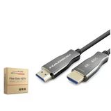 HADRON HDX2055 Fiber Optik HDMI 2.0 Kablo 4K 60 Hz 10 m Siyah Gri