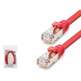 HADRON HDX5108 Cat7 Ethernet Patch Kablosu 10 Gbps 600 MHz 1.5 m - Kırmızı