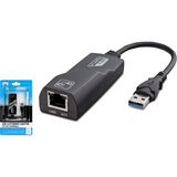 Hadron HDX5265 USB 3.0 Gigabit Ethernet Adaptörü 10/100/1000 Mbps LAN Dönüştürücü - Siyah - 1 ADET
