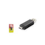 HADRON HDX7026 USB Type-C OTG Kart Okuyucu SD MicroSD 480 Mbps Siyah