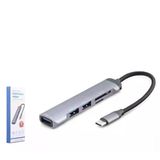 Hadron Hdx7039 Usb Hub Combo 5In1 Usb Type-C Sd + Tf Card Gri (Kdo)