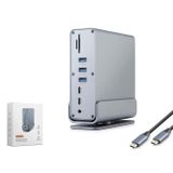 HADRON HDX7065 Type-C Combo Hub Docking Station 4K 60Hz LAN USB 16 Port Gri