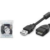 Hadron HDX7521 USB-A F USB-A M 5 mt Siyah USB Uzatma Kablosu