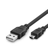 HADRON HDX7523 USB MINI V3/5PIN (M) TO USB (M) KABLO 3M SİYAH
