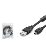 Hadron HDX7523 Usb Mini V3/5Pin To Usb Kablo 3M Siyah