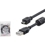 Hadron Hdx7538 Mını Usb V3/5Pın (M) To Usb (M) Kablo Siyah 1.5Mt