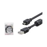 Hadron HDX7538 USB Mini V3 5-Pin to USB Kablo 1.5 Metre Siyah