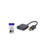 HADRON HDX7763 DisplayPort to VGA Görüntü Dönüştürücü 1080p Siyah