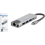 Hadron HDx7788(4744) Çevirici Type-C To USB 3.0 + HDMI + Ethernet 5 In 1 4K Mac