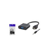 HADRON HDX7806 HDMI to VGA Ses Çıkışlı Görüntü Dönüştürücü 1080p PS4 Uyumlu Siyah