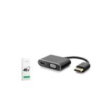 Hadron Hdx7822 Dısplay (M) To Hdmı + Vga (F) Adaptör 4K 1080P 22Cm Siyah