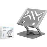 Hadron HDX8017 360° Dönebilen Karbon Çelik Laptop ve Tablet Standı - Gri