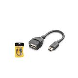 HADRON HN4591 Mini USB to USB OTG Dönüştürücü Kablo Siyah