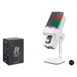 HADRON M6W Gaming RGB Masaüstü Mikrofon Type-C 192kHz 24Bit Beyaz (KDO)