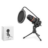 HADRON ME4USB Gaming Tripod Mikrofon Pop Filtreli Type-C 48kHz 16Bit Siyah (KDO)