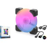 Hadron Nodar ND2661 Kasa Fanı Argb 12CM Siyah
