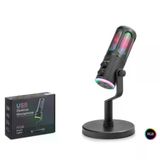 Hadron Su8 Gaming Rgb Masaüstü Mikrofon Dsp Gürültü Önleme Echo Type-c Siyah