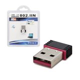 Hadron USB 2.0 Wireless Wi-Fi Adaptör | 150 Mbps, 802.11n Standart | PC ve Laptop Uyumlu Kablosuz Ağ Alıcısı | Windows 7, XP, Vista ve Linux Destekli | Güvenli ve Kolay Kurulum, Siyah/Kırmızı