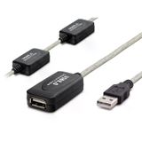 Hadron Usb Uzatma Kablosu 25 M - Silver Siyah HDX7546