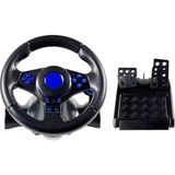 Hadron VW9803 Oyun Direksiyon Seti Kablolu PS3 PS2 PC Uyumlu Çift Titreşim Motoru ile Gerçekçi Deneyim - Siyah