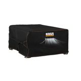 Haegs Bahçe Mobilyası Örtüsü, 125x90x74cm, Ağır Hizmet Oxford Kumaş, Su Geçirmez, Dış Mekan Veranda Masa Örtüsü, Havalandırmalı Masa ve Sandalye Koruma Kılıfı