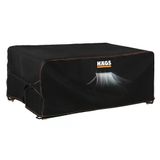 Haegs Bahçe Mobilyası Örtüsü, 230-150-90cm, Ağır Hizmet Oxford Kumaş, Su Geçirmez, Dış Mekan Veranda Masa Örtüsü, Havalandırmalı Masa ve Sandalye Koruma Kılıfı Siyah