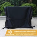 Haegs Bahçe Mobilyası Örtüsü, 250-210-90cm, Su Geçirmez, Dış Mekan Masa Ve Sandalye Koruma Kılıfı Siyah