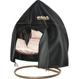 Haegs Bahçe Salıncağı Örtüsü, Siyah Rattan Salıncak Hamak Koltuk Koruma Kılıfı 230X200CM Çift Kişilik - 230 x 200 cm