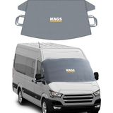 Haegs Buz ve Kar Önleyici Araç Ön Cam Örtüsü Brandası / Oto Ön Cam Koruyucu (198X114CM) Xxl Gri - 198 x 114 cm