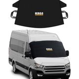 Haegs Buz ve Kar Önleyici Araç Ön Cam Örtüsü Brandası / Oto Ön Cam Koruyucu 198X114CM) Xxl Siyah - 198 x 114 cm
