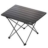 HAEGS Full Alüminyum Katlanır Kamp Masası, Piknik, Bbq, Balıkçılık, Avcılık, Plaj, Hiking Için Kolay Taşınabilir Kompakt Outdoor Ultra Hafif Kamp Masası Medium - Siyah