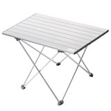 HAEGS Full Alüminyum Katlanır Kamp Masası, Piknik, BBQ, Balıkçılık, Doğa Aktiviteleri, Plaj için Kolay Taşınabilir Kompakt Outdoor Ultra Hafif Kamp Masası Büyük Boy - Gümüş