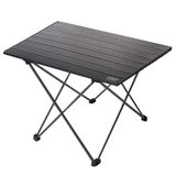 HAEGS Full Alüminyum Katlanır Kamp Masası, Piknik, BBQ, Balıkçılık, Doğa Aktiviteleri, Plaj için Kolay Taşınabilir Kompakt Outdoor Ultra Hafif Kamp Masası Büyük Boy - Siyah