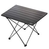 HAEGS Full Alüminyum Katlanır Kamp Masası, Piknik, BBQ, Balıkçılık, Doğa Aktiviteleri, Plaj için Kolay Taşınabilir Kompakt Outdoor Ultra Hafif Kamp Masası Orta Boy - Siyah