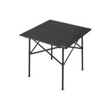 Haegs Güçlendirilmiş Alüminyum Katlanır Kamp Masası, Katlanabilir Outdoor Masa, Piknik Masası, Menteşeli Sistem, Dayanıklı Sağlam Gövdeli Kamp Masası, Taşınabilir Hafif, 3-4 Kişilik, 70x70x60cm Siyah