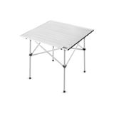Haegs Güçlendirilmiş Alüminyum Katlanır Kamp Masası, Piknik Masası, Outdoor Masa 70X70X60CM Gümüş