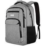 HAEGS Haegs Laptop Sırt Çantası, Multi Cepli İş Seyahat Çantası, Dizüstükolej Bilgisayar Çantası, Kadınlar Ve Erkekler İçin Çok Bölmeli Organizer Çanta - Gri