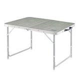 HAEGS Haegs Portatif Kamp Masası, 3 Yükseklik Ayarlı, Katlanır Piknik Masası, Kolay Taşınabilir Alüminyum Masa - 80x50 - Kumaş Desenli Meşe