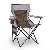 HAEGS Kamp Sandalyesi, Outdoor, Plaj Ve Piknik Için Katlanır Kamp Sandalyesi, Saklama Cepli, 120 Kg Taşıma Kapasiteli, Xl Boy- Kahve - Gri Kahverengi