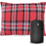 Haegs Kamp Yastığı, Seyahat Yastığı, Silikon Elyaf Dolgulu Hafif Küçük Yastık 30 x 45 cm Flanel Kırmızı