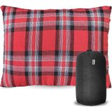 Haegs Kamp Yastığı, Seyahat Yastığı, Silikon Elyaf Dolgulu Hafif Küçük Yastık 35 x 50 cm Flanel Kırmızı