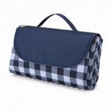 Haegs Piknik Örtüsü, Çanta Kamp Matı, Plaj Matı, Piknik Yer Örtüsü, Seyahat, Kamp, Outdoor, Park Çim Kum Tutmaz, Su Geçirmez, Kullanışlı Çanta Model, Katlanabilir 200x150cm - Mavi Ekose