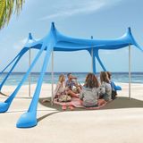 Haegs Plaj Gölgelik Tente Deniz Çadırı, Sahil Plaj Gölgeliği Kanopy Plaj Çadırı 250X250CM Açık Mavi - 250-250cm Açık Mavi